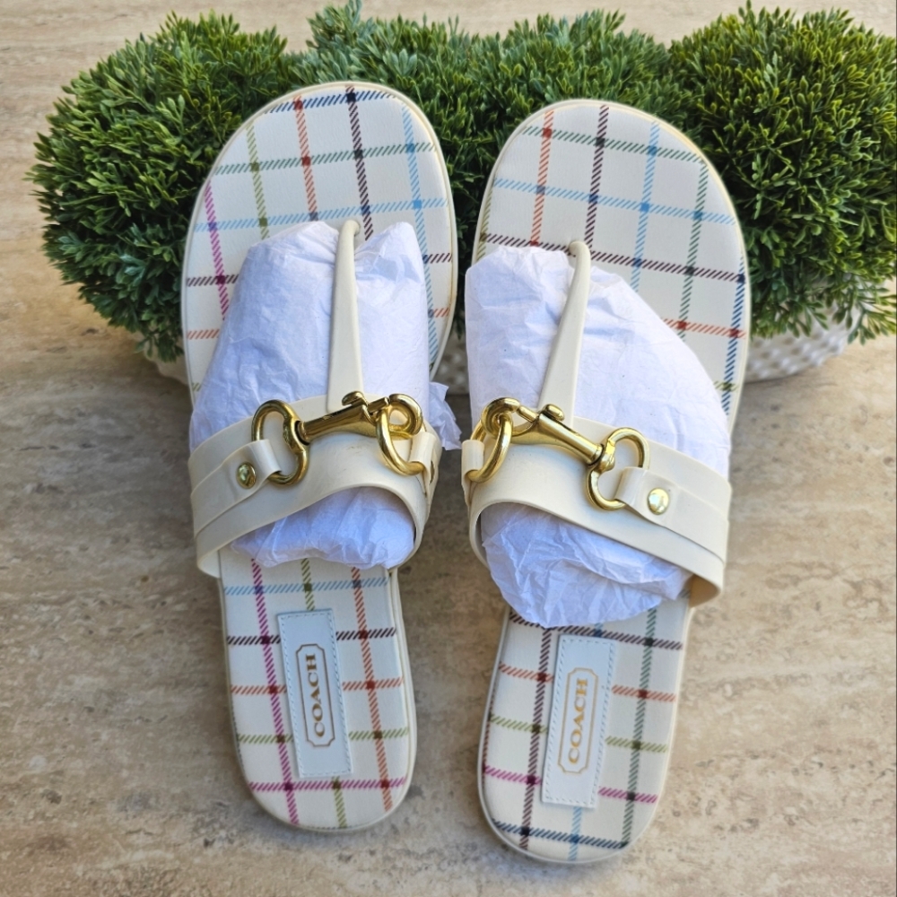 Vintage new in box Coach jelly sandals.